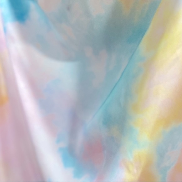 ZARA Tie Dye Satin Slip Midi Dress Size Small - Picture 13 of 16